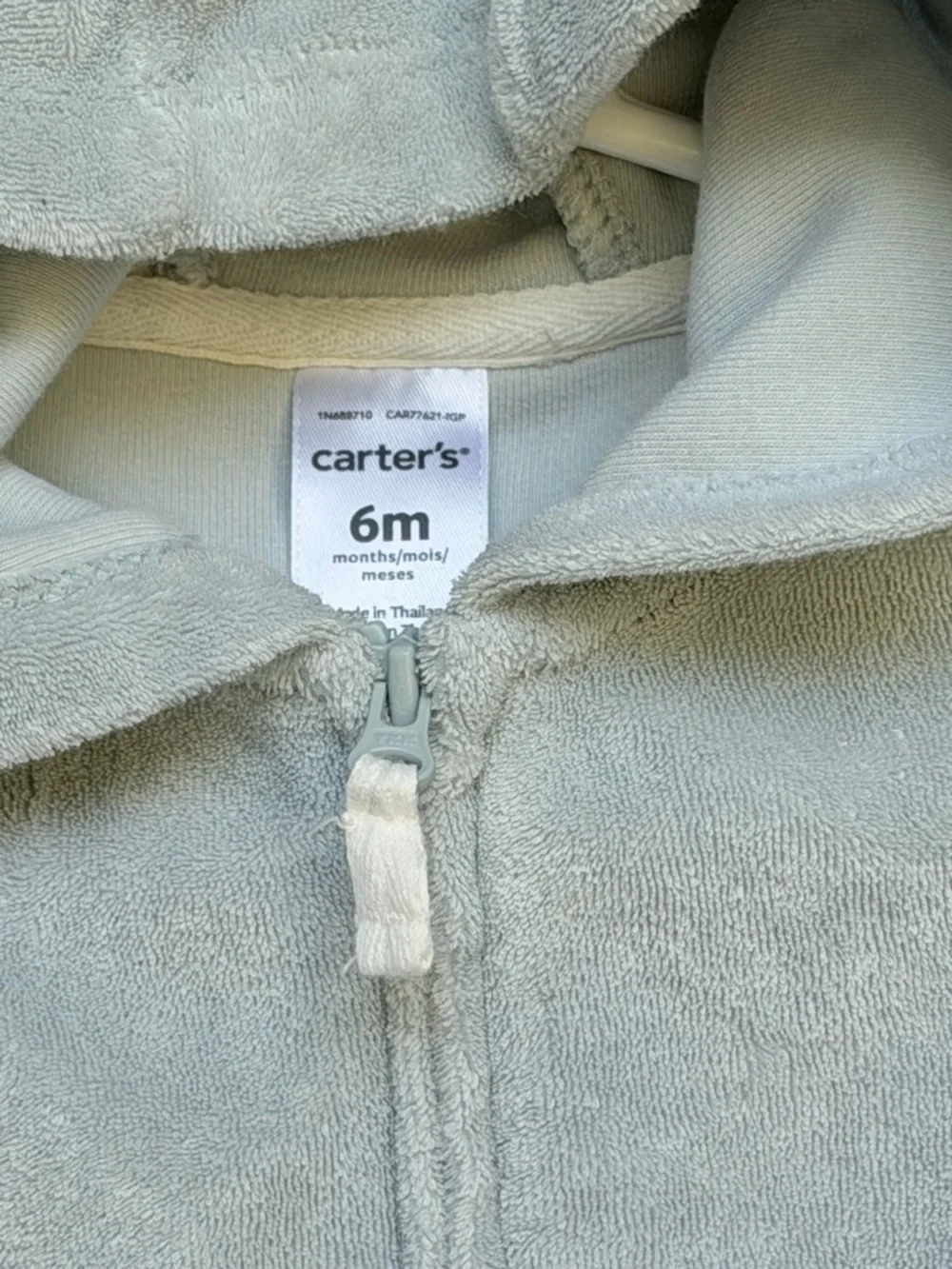 Carter's Baby 3-Piece Velour Bear Ear Hoodie Set 6mth